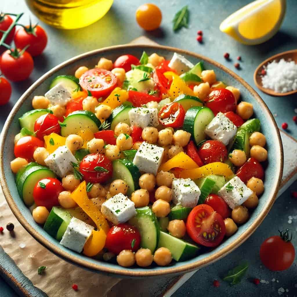 Greek Chickpea Salad with Feta