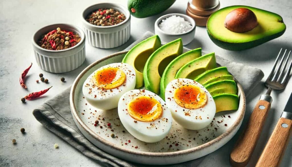 Hard-Boiled Eggs with Avocado